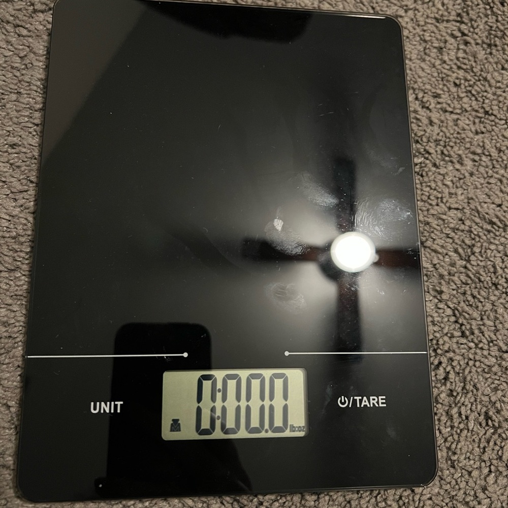 Digital Kitchen Scale Black No Buttons Easy Clean Black